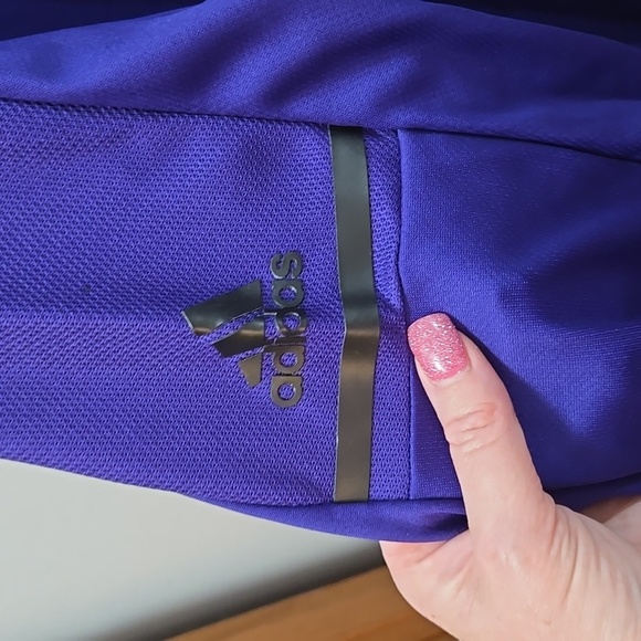 ADIDAS Men's Collegiate Purple/BL QUARTER Zip 2XL NWT 💜💙💜💙 - Picture 6 of 9